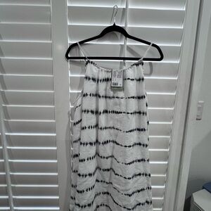 H&M Black and White Striped Dress
